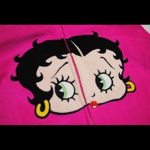 BETTY BOOP Women Pajamas 1 Piece Footie Hot Pink S
